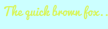 Image with Font Color D8F55B and Background Color CCFFFF